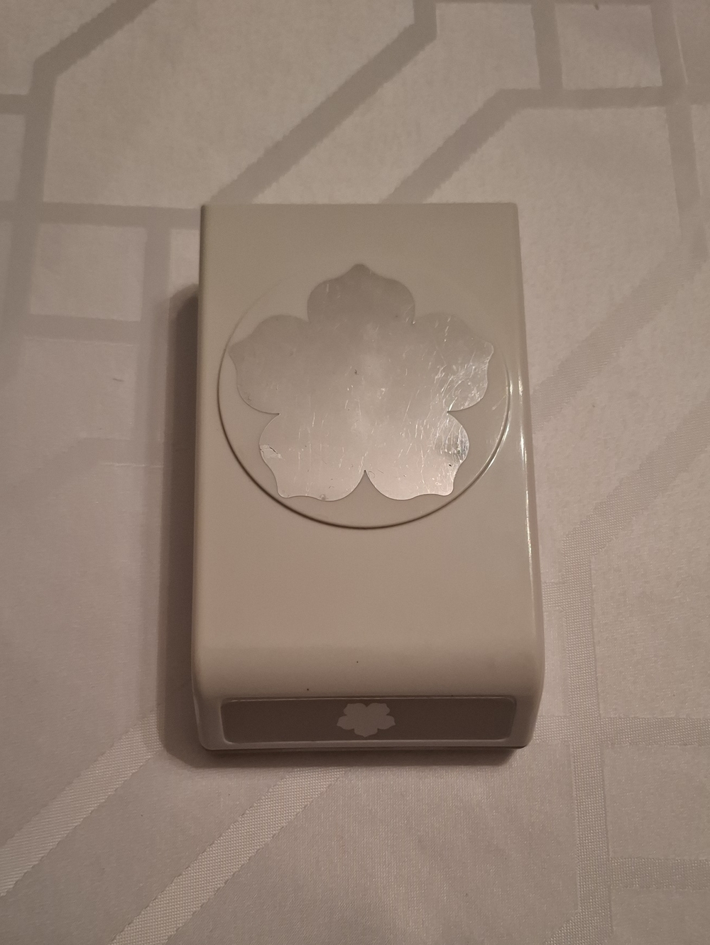 White Floral Paper Punch for Home Office & Crafts